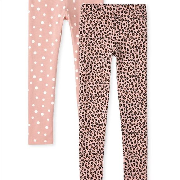 The Children’s Place Girls Print Leggings Bare Rose Leopard - Picture 1 of 4